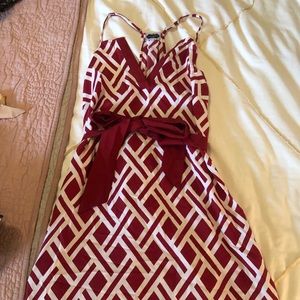 Red chevron game day dress